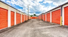 Abbott Trinity Self Storage red doors orange