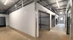 White indoor storage units.