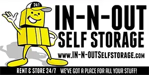 In-N-Out Self Storage logo.