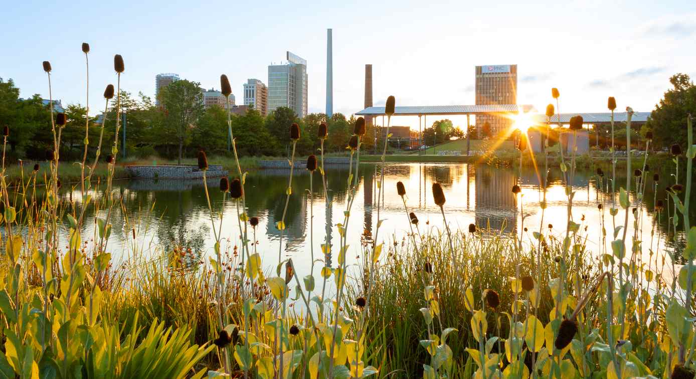 A beautiful outdoor landscape in Birmingham, Alabama.